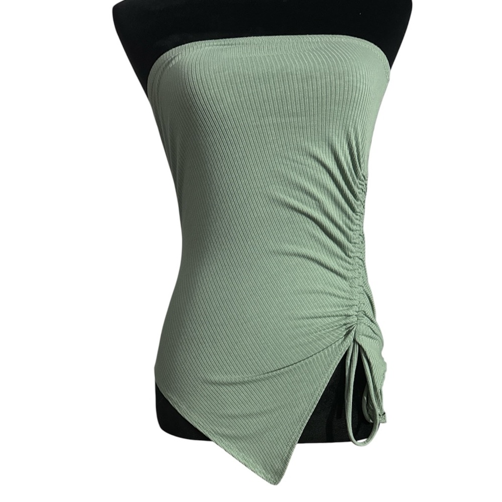 Windsor Side Ruched Asymmetric Tube Top - Medium